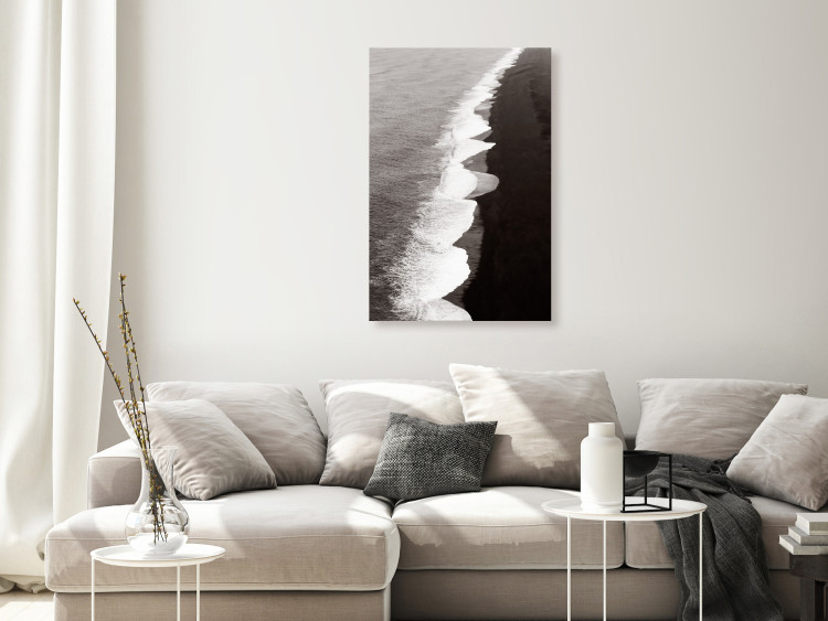Canvas Art Print Balance of Opposites (1-piece) Vertical - black and white landscape 130246 additionalImage 3