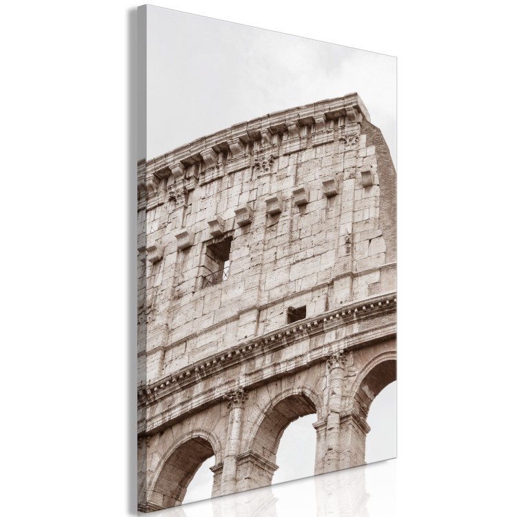 Canvas Colosseum (1-piece) Vertical - architecture of the city of Rome in sepia 130746 additionalImage 2