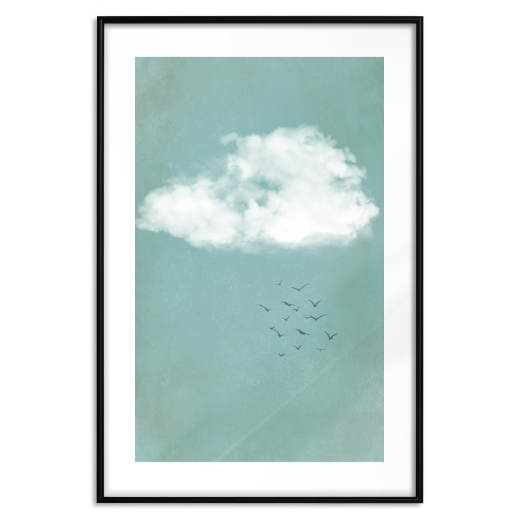 Poster Cumulus and Birds - landscape with flying birds against a sky and cloud background 131846 additionalImage 15