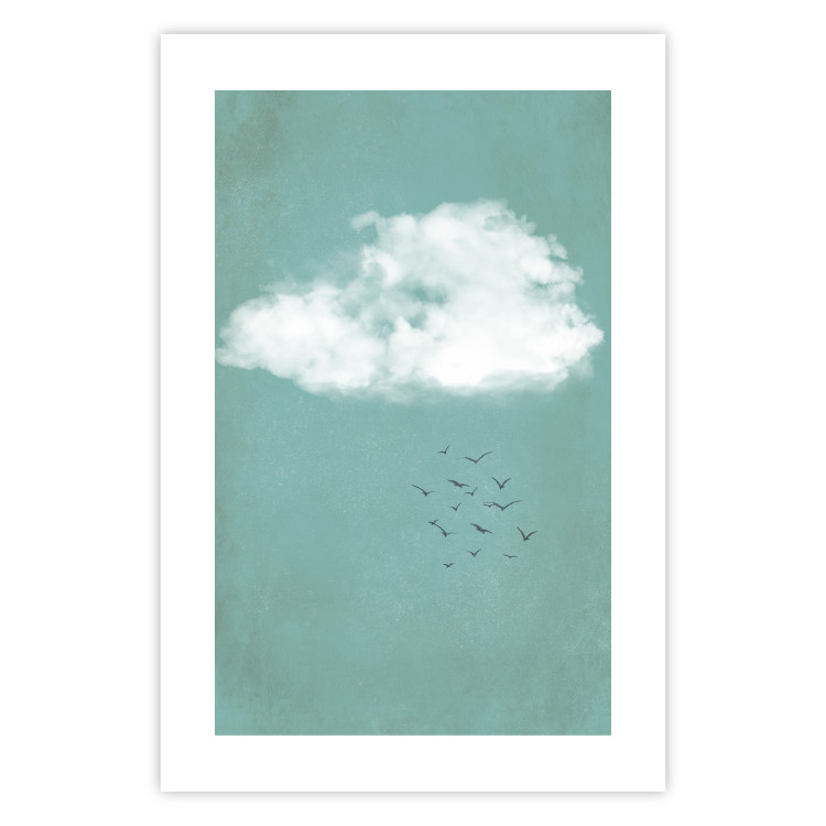 Poster Cumulus and Birds - landscape with flying birds against a sky and cloud background 131846 additionalImage 19