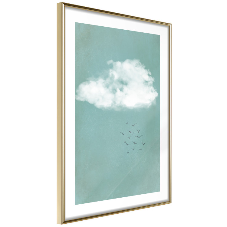 Poster Cumulus and Birds - landscape with flying birds against a sky and cloud background 131846 additionalImage 7
