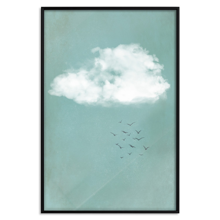 Poster Cumulus and Birds - landscape with flying birds against a sky and cloud background 131846 additionalImage 16