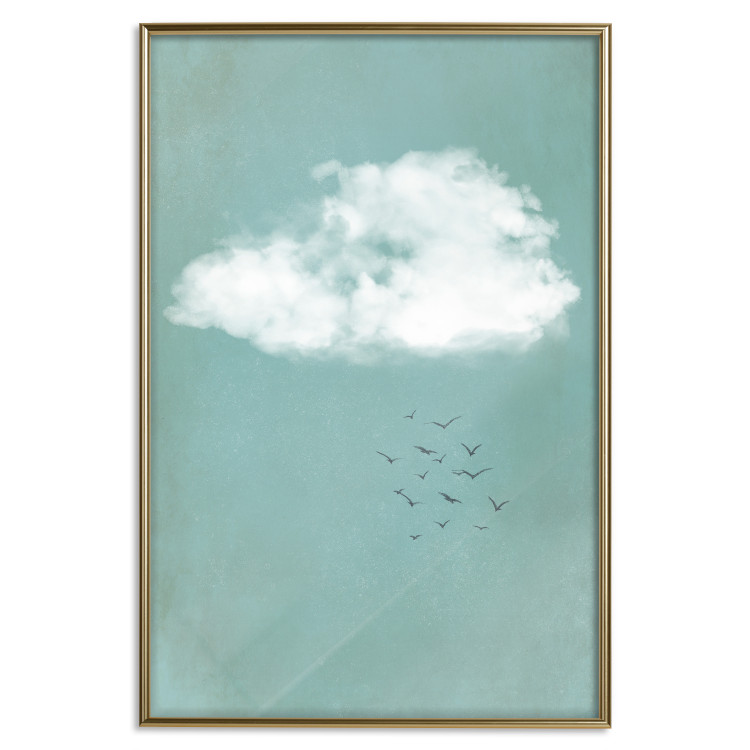 Poster Cumulus and Birds - landscape with flying birds against a sky and cloud background 131846 additionalImage 17