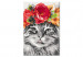Paint by number Cat With Flowers 132046 additionalThumb 6