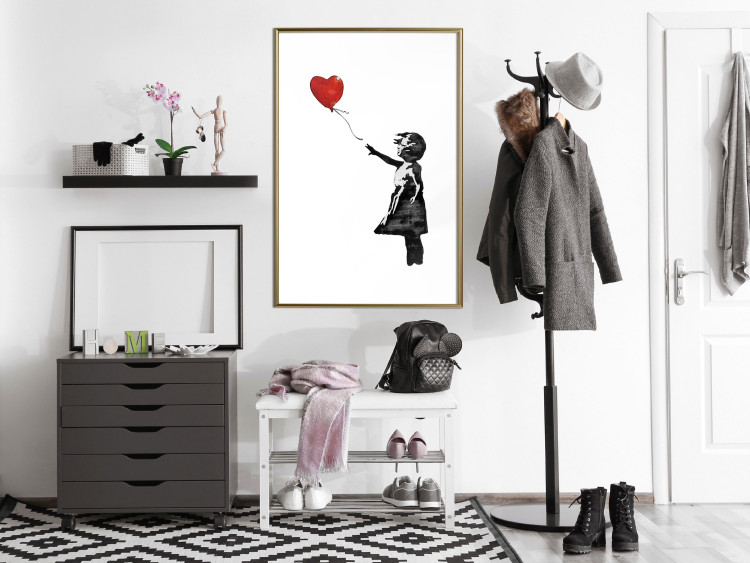 Poster Banksy: Girl with Balloon - heart-shaped balloon flying away 132446 additionalImage 15