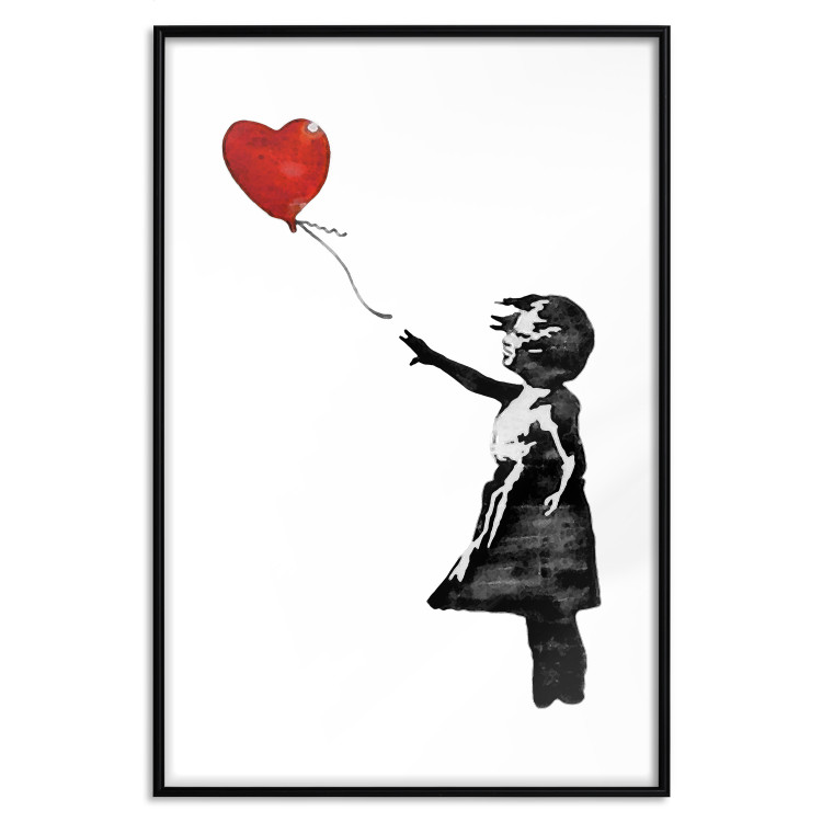 Poster Banksy: Girl with Balloon - heart-shaped balloon flying away 132446 additionalImage 24