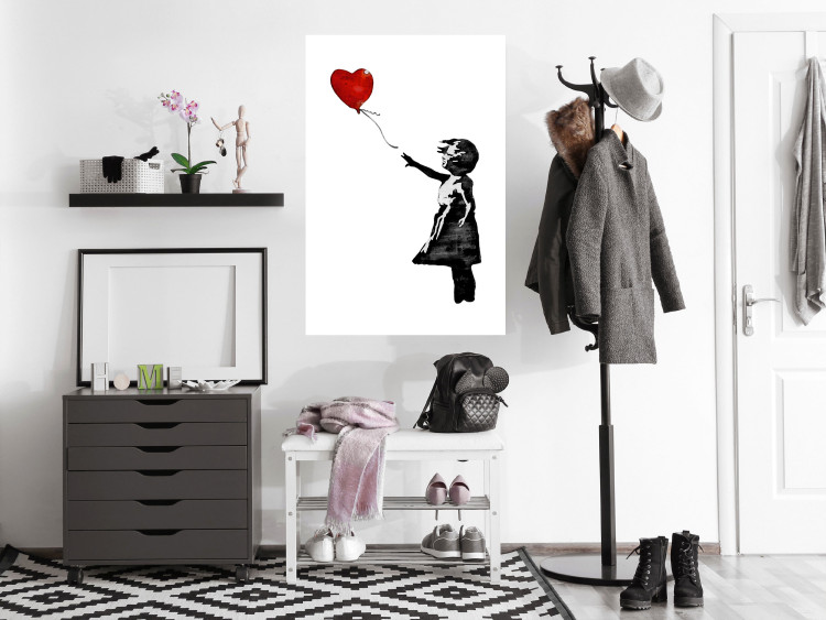 Poster Banksy: Girl with Balloon - heart-shaped balloon flying away 132446 additionalImage 23