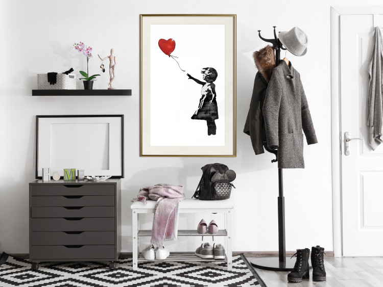 Poster Banksy: Girl with Balloon - heart-shaped balloon flying away 132446 additionalImage 21