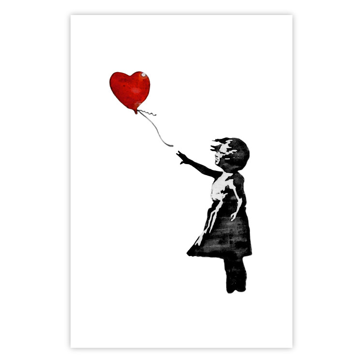Poster Banksy: Girl with Balloon - heart-shaped balloon flying away 132446 additionalImage 25