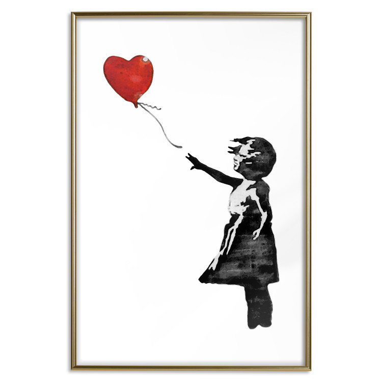 Poster Banksy: Girl with Balloon - heart-shaped balloon flying away 132446 additionalImage 20