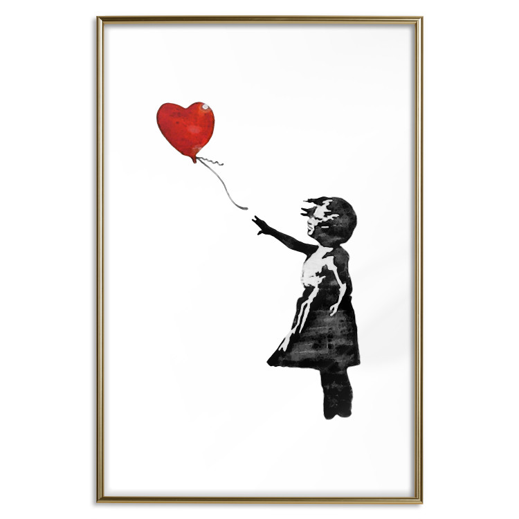 Poster Banksy: Girl with Balloon - heart-shaped balloon flying away 132446 additionalImage 14