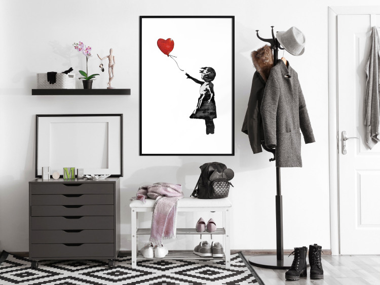 Poster Banksy: Girl with Balloon - heart-shaped balloon flying away 132446 additionalImage 4