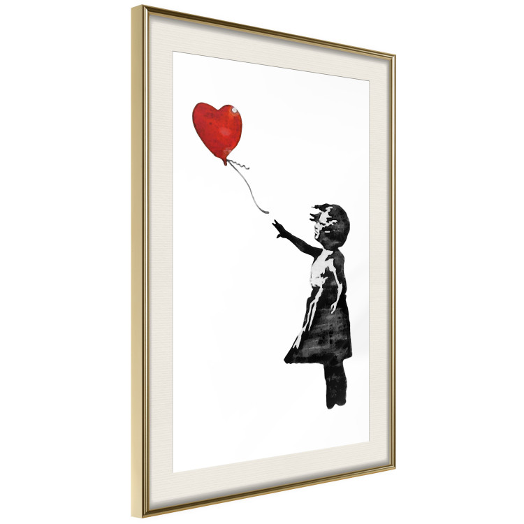 Poster Banksy: Girl with Balloon - heart-shaped balloon flying away 132446 additionalImage 2