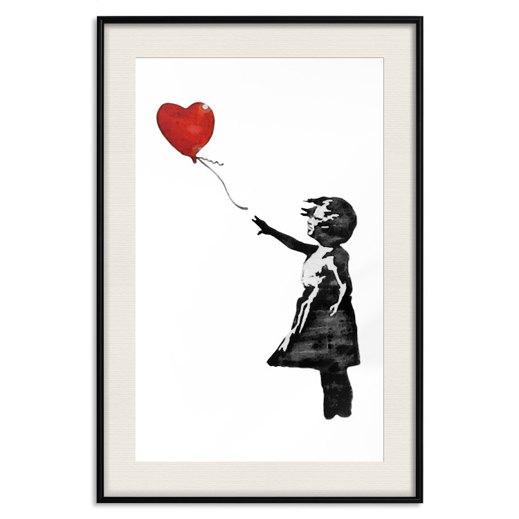 Poster Banksy: Girl with Balloon - heart-shaped balloon flying away 132446 additionalImage 18