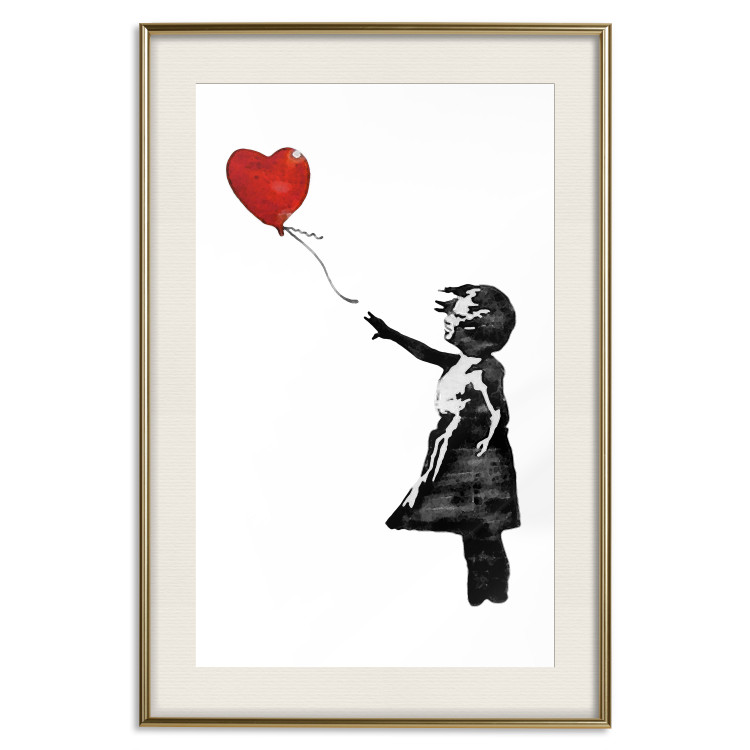 Poster Banksy: Girl with Balloon - heart-shaped balloon flying away 132446 additionalImage 19