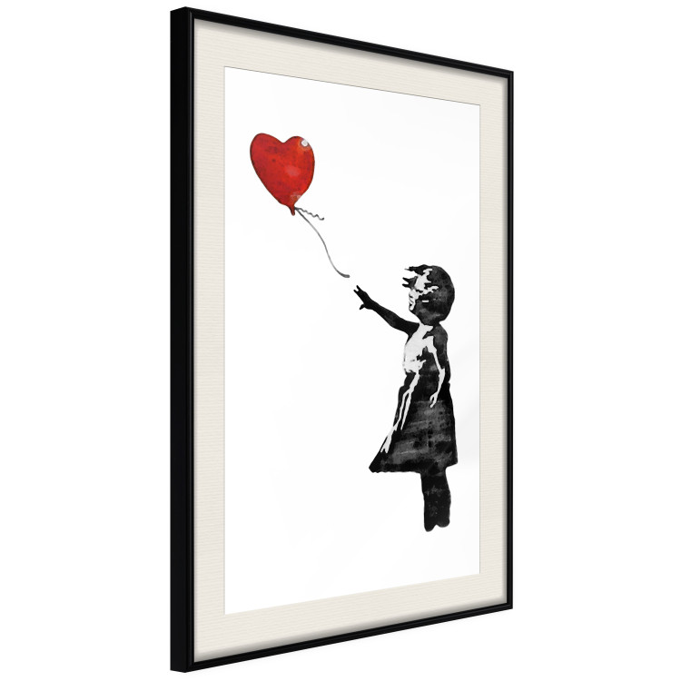 Poster Banksy: Girl with Balloon - heart-shaped balloon flying away 132446 additionalImage 3