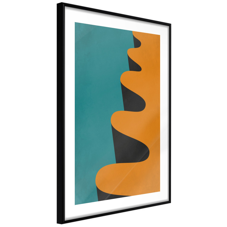 Poster Orange Wave - orange wavy pattern in an abstract motif 134446 additionalImage 8