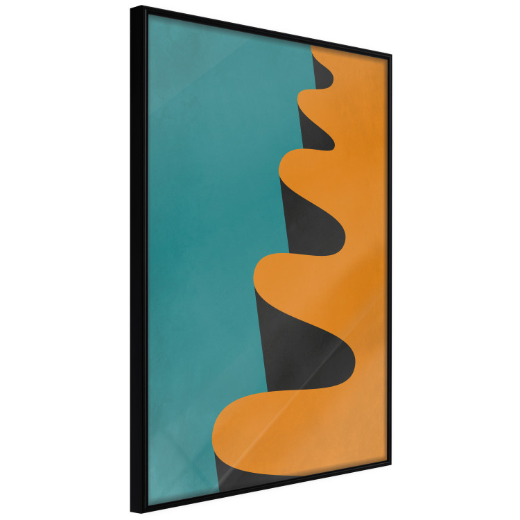 Poster Orange Wave - orange wavy pattern in an abstract motif 134446 additionalImage 13