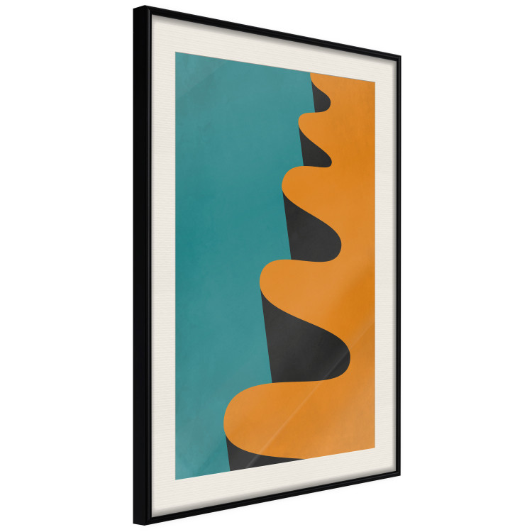 Poster Orange Wave - orange wavy pattern in an abstract motif 134446 additionalImage 2