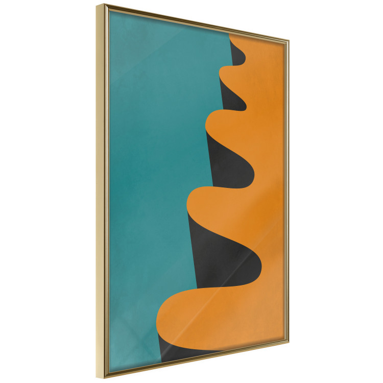 Poster Orange Wave - orange wavy pattern in an abstract motif 134446 additionalImage 12