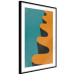 Poster Orange Wave - orange wavy pattern in an abstract motif 134446 additionalThumb 6