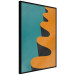 Poster Orange Wave - orange wavy pattern in an abstract motif 134446 additionalThumb 11