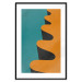 Poster Orange Wave - orange wavy pattern in an abstract motif 134446 additionalThumb 20