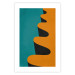 Poster Orange Wave - orange wavy pattern in an abstract motif 134446 additionalThumb 15