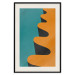 Poster Orange Wave - orange wavy pattern in an abstract motif 134446 additionalThumb 24