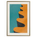Poster Orange Wave - orange wavy pattern in an abstract motif 134446 additionalThumb 25