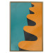 Poster Orange Wave - orange wavy pattern in an abstract motif 134446 additionalThumb 19