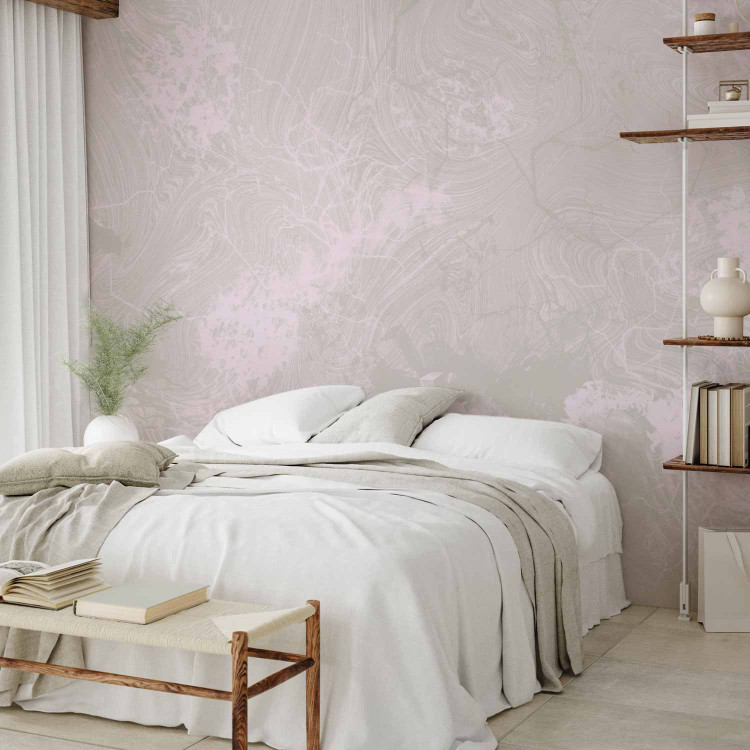 Photo Wallpaper Pink scratches - imitation of a marble surface in a bright pink 134646 additionalImage 2
