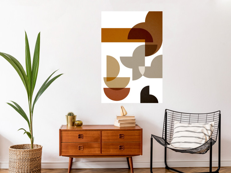 Wall Poster Sand Composition - abstract composition of geometric figures 134746 additionalImage 2