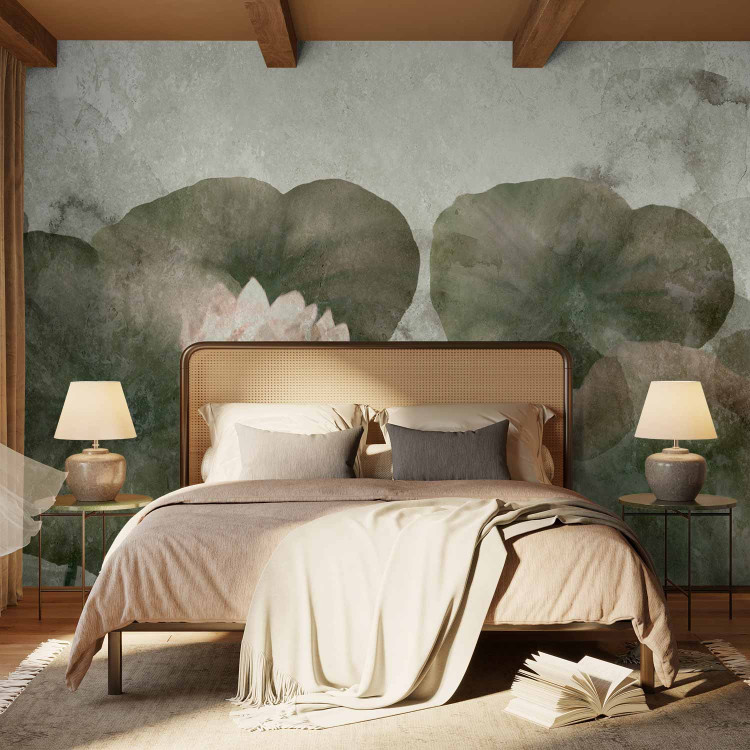 Wall Mural Water Lilies - composition inspired by frescoes with a floral motif 135746 additionalImage 2