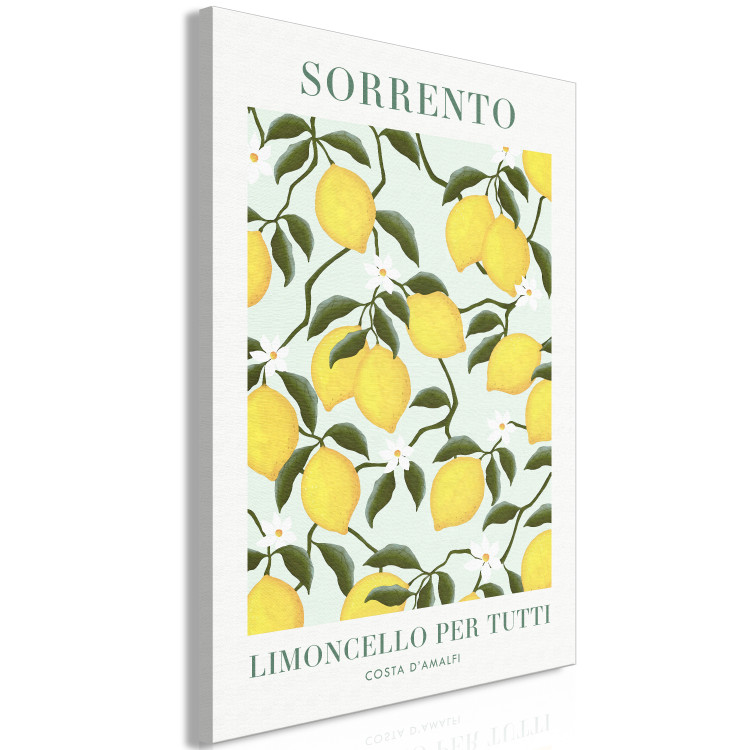 Canvas Print Lemon Sorrento (1-piece) Vertical - lemon landscape in boho style 135846 additionalImage 2