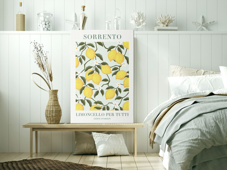 Canvas Print Lemon Sorrento (1-piece) Vertical - lemon landscape in boho style 135846 additionalImage 3