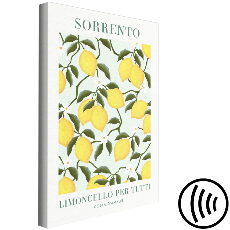 Canvas Print Lemon Sorrento (1-piece) Vertical - lemon landscape in boho style 135846 additionalImage 6