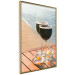 Poster Romantic Refreshment - romantic composition with wine against the sea 136046 additionalThumb 8