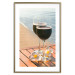 Poster Romantic Refreshment - romantic composition with wine against the sea 136046 additionalThumb 13