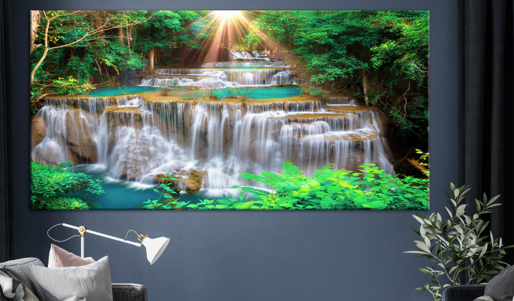Large canvas print Tropical Waterfall [Large Format]  136346 additionalImage 4