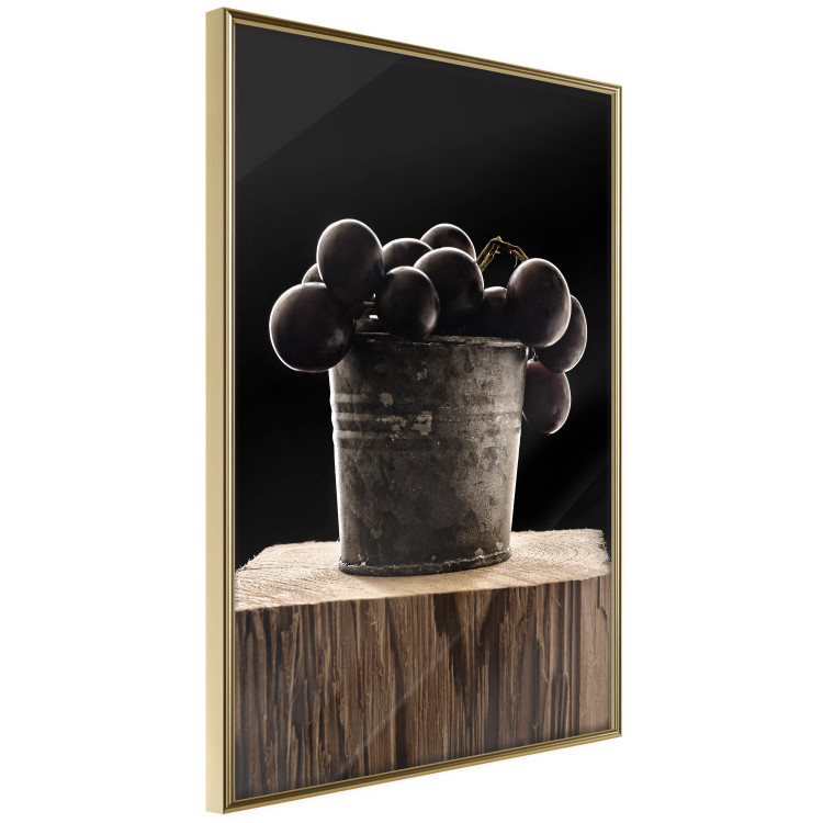 Wall Poster Juice of Love - metal bucket with fruits standing on a wooden stump 138046 additionalImage 8