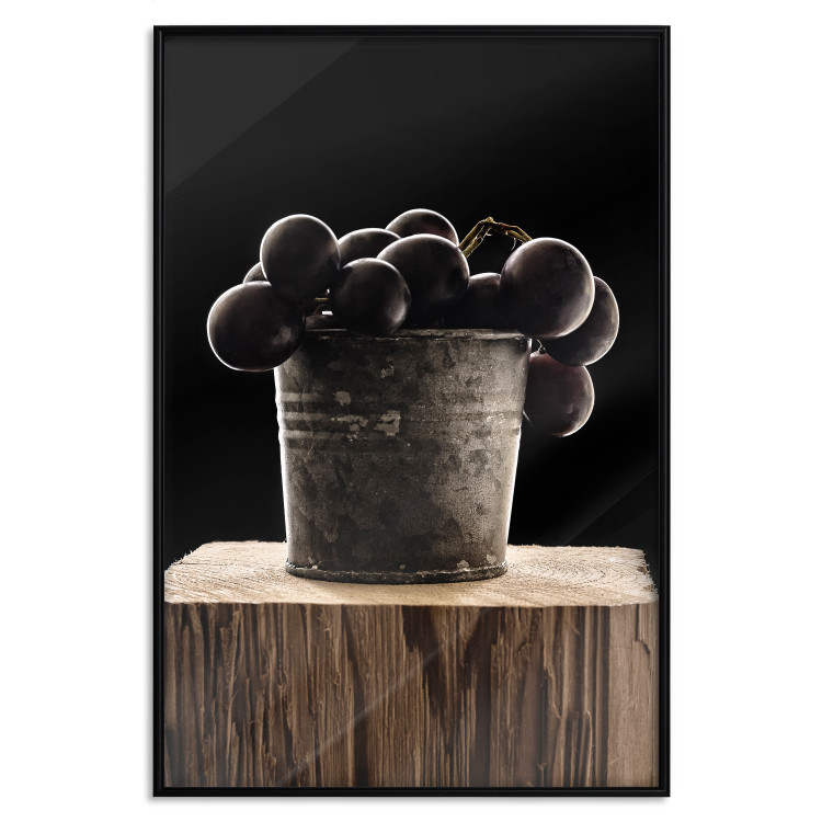 Wall Poster Juice of Love - metal bucket with fruits standing on a wooden stump 138046 additionalImage 20