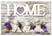 Canvas Art Print Angels' Home (1-piece) Wide - cheerful figurines and white text in the background 142246