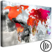 Canvas Art Print World Map with Red Accent (1-piece) Wide - abstraction 143746 additionalThumb 6