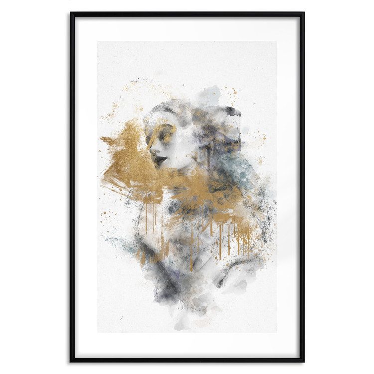 Poster Golden Fantasy - Watercolor Female Nude With Abstract Accents 144546 additionalImage 21