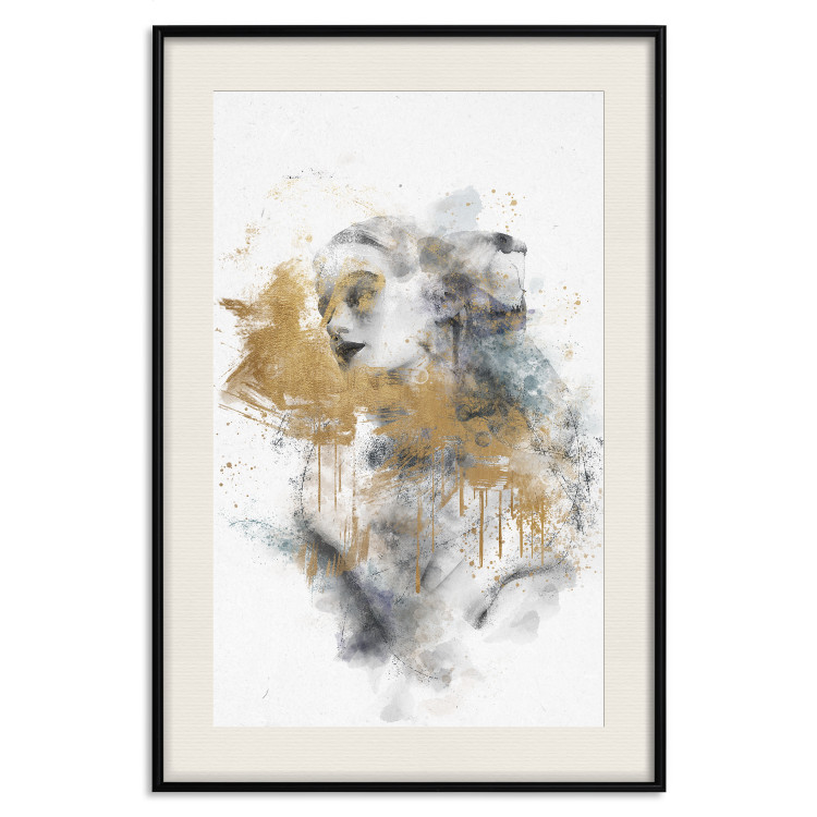 Poster Golden Fantasy - Watercolor Female Nude With Abstract Accents 144546 additionalImage 26