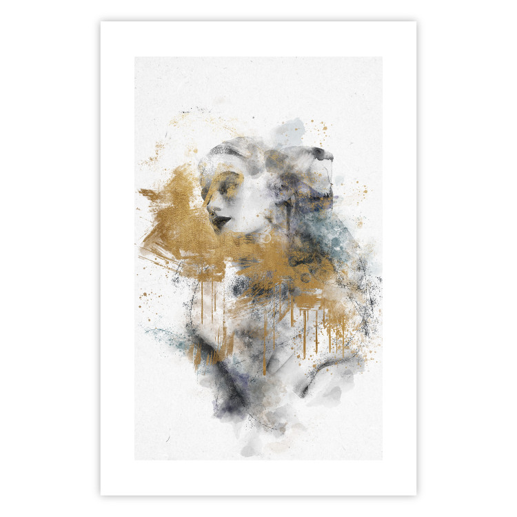 Poster Golden Fantasy - Watercolor Female Nude With Abstract Accents 144546 additionalImage 22