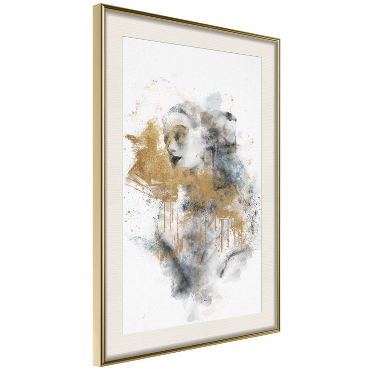 Poster Golden Fantasy - Watercolor Female Nude With Abstract Accents 144546 additionalImage 9