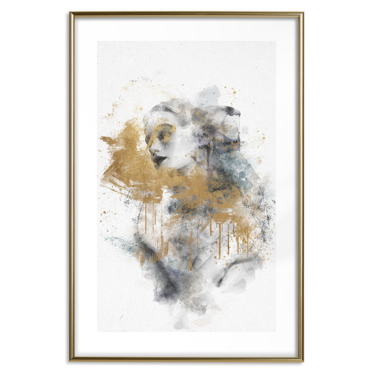 Poster Golden Fantasy - Watercolor Female Nude With Abstract Accents 144546 additionalImage 23