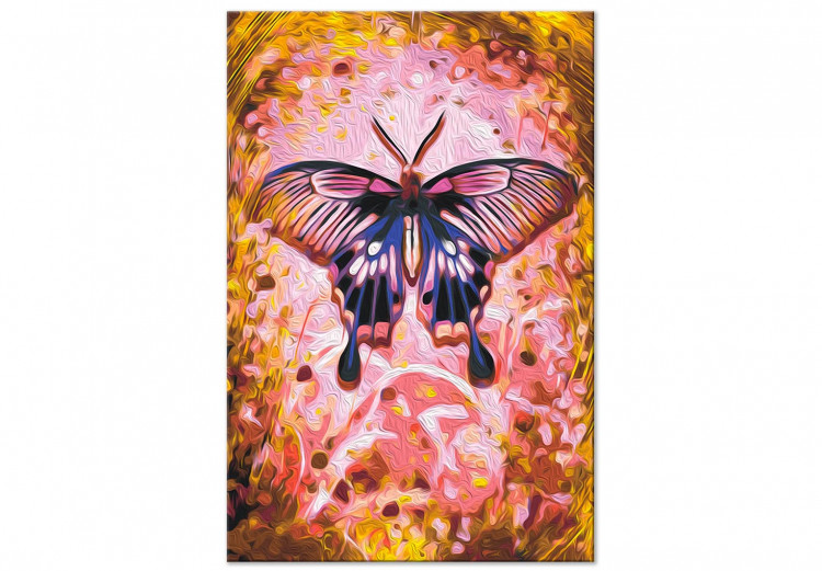 Paint by number Sweet Pink - Purple Butterfly on a Background of Flowers and Golden Rubs 146546 additionalImage 7
